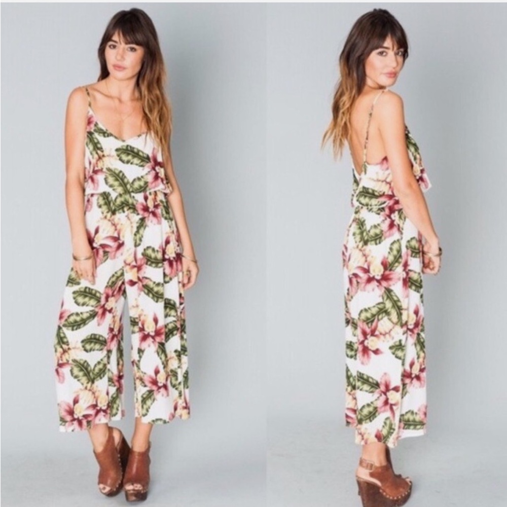 Show Me Your MuMu Jumpsuit in tropical floral print